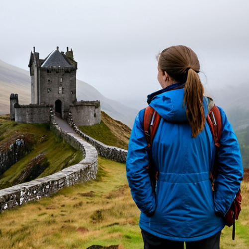 독립 여행의 가치와 의미 - Scottish Highlands Self-Discovery**

"A solo female traveler wearing a practical hiking outfit, full...