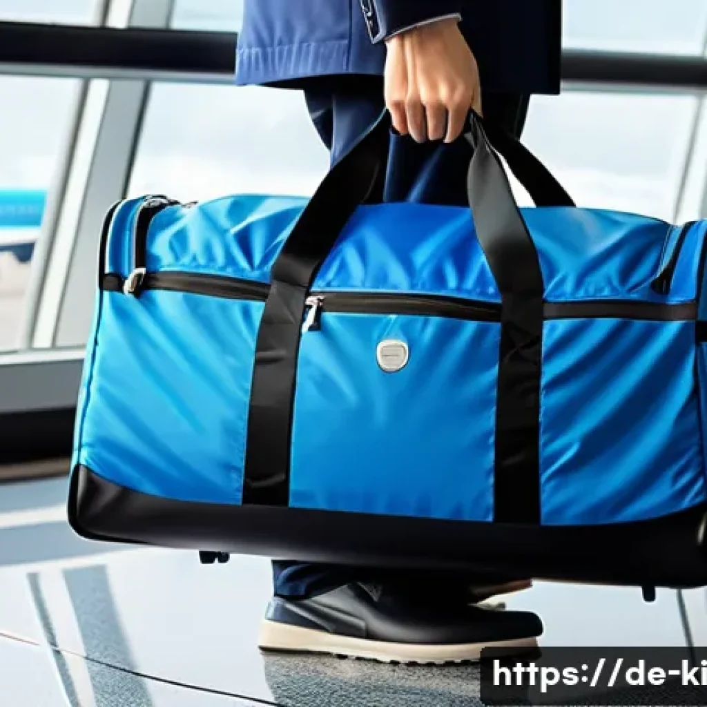 여행에 적합한 가방 선택 방법 - A modern, durable travel duffel bag made from high-denier waterproof nylon material, featuring reinf...