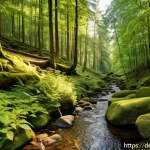 Home 19 여행 중 즐길 수 있는 특별한 체험 - A serene, hidden hiking trail in the Harz mountains during early autumn, featuring dense green fores...