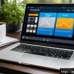 Home 23 여행 중 사용할 수 있는 신뢰할 수 있는 웹사이트 - A modern travel booking website interface displayed on a sleek laptop screen, showing a flexible fli...